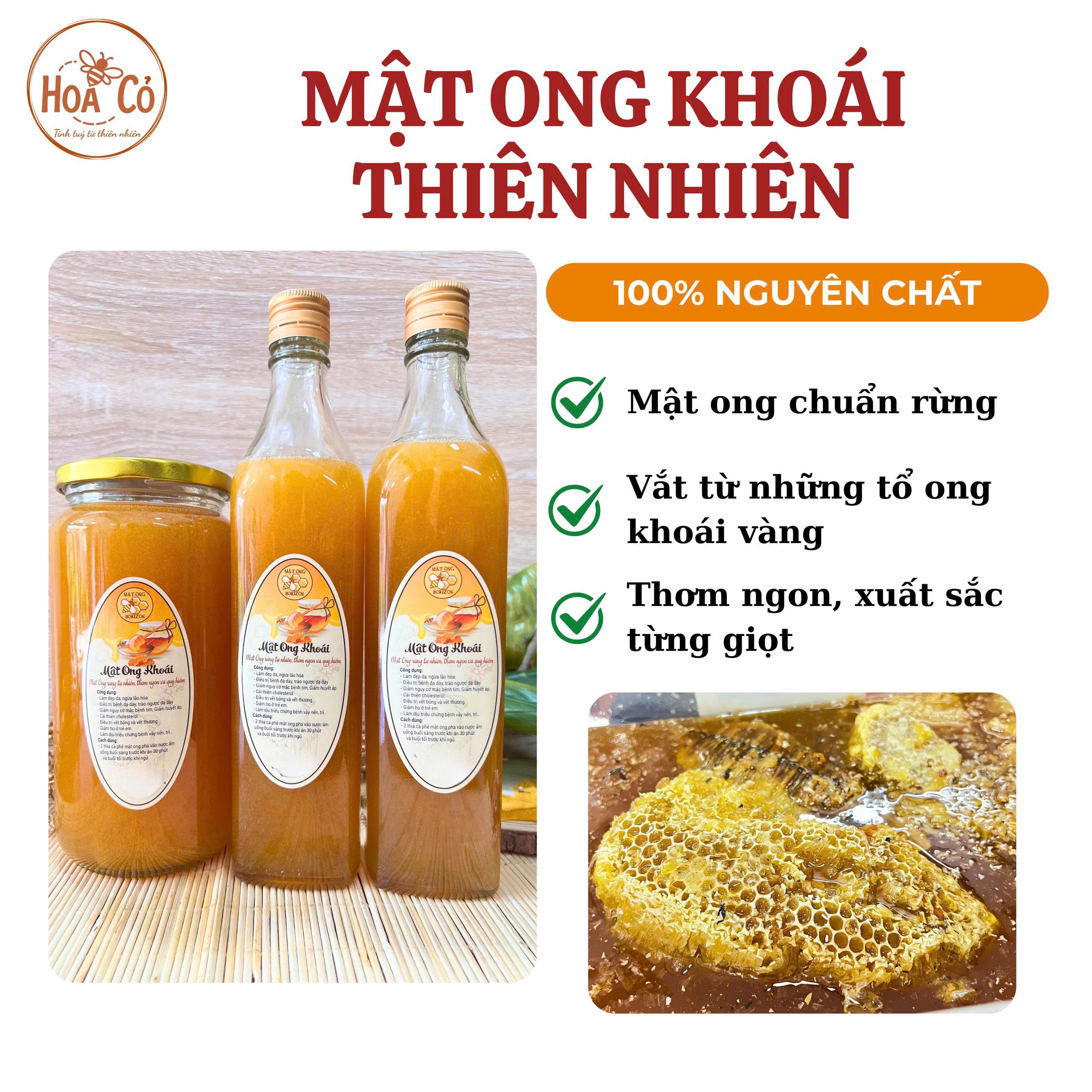Mật ong khoái thiên nhiên 1 Mật ong khoái rừng