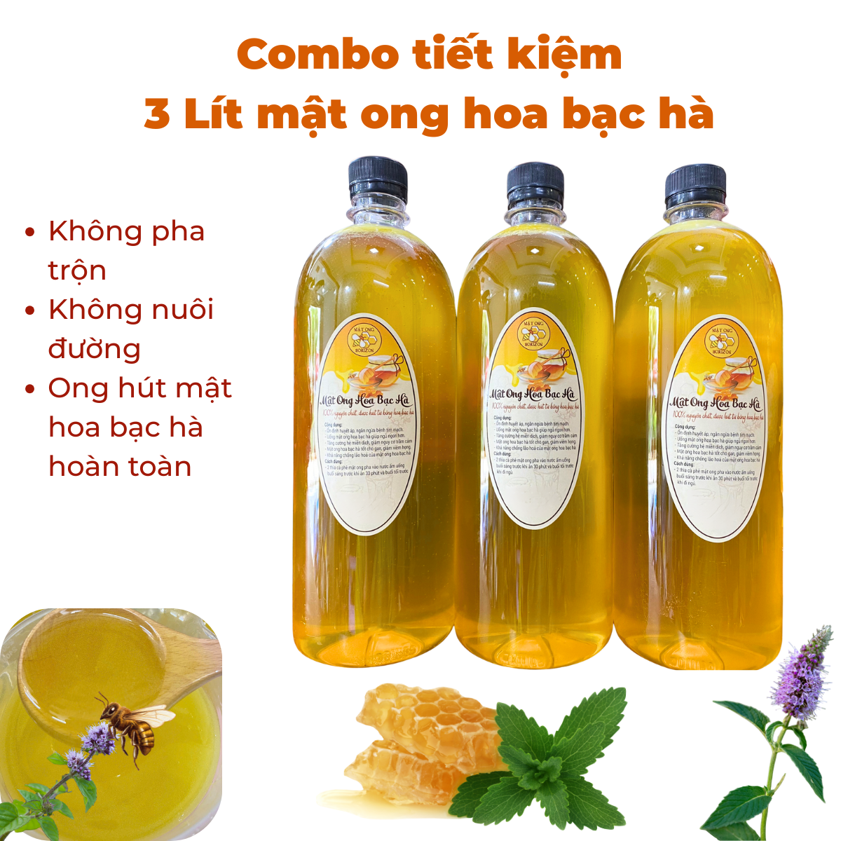 3 Lít mật ong hoa bạc hà ngon 1 Mật Ong Hoa Bạc Hà Từ Cao Nguyên đá Đồng Văn, Hà Giang (1)